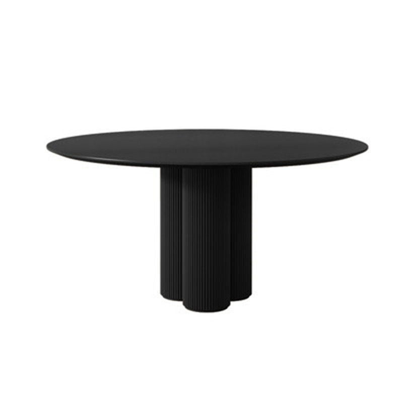 Modern Round Top Dinette Table Solid Wood Base Dining Table for Restaurant