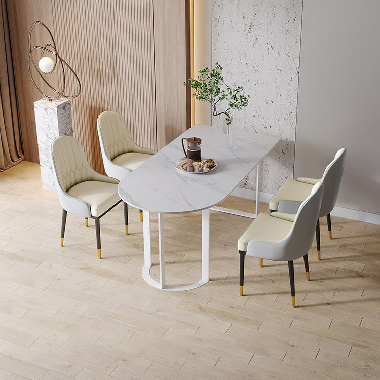 Simplicity Style Furniture Double Pedestal Stone Dining Site Table for Home
