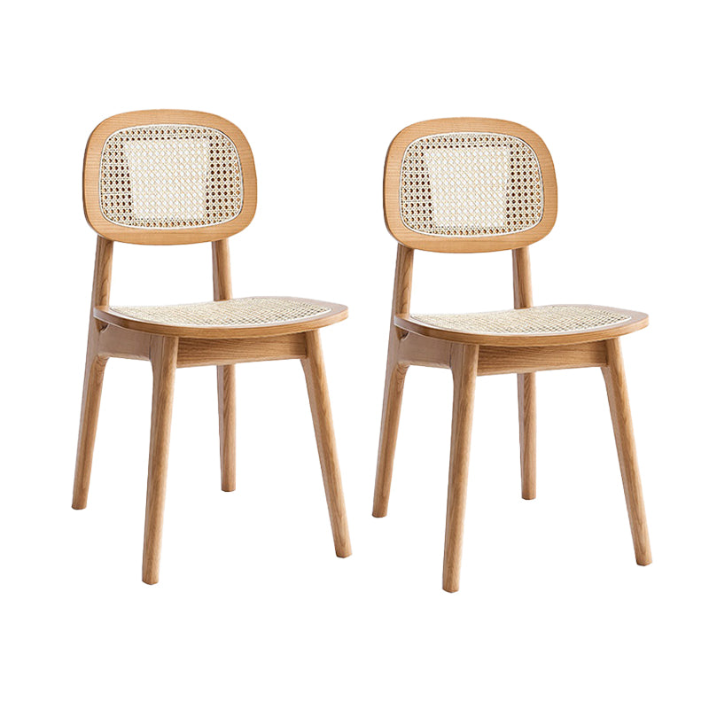 Modern Style Wooden Chair Dining Armless Open Back Chairs for Kitchen