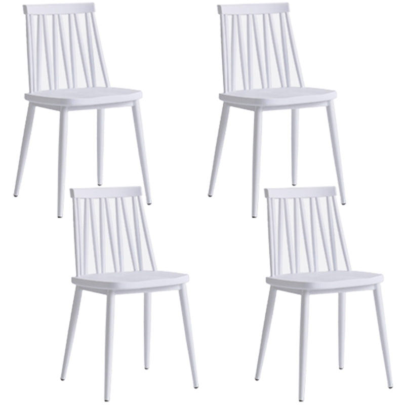 Contemporary Style Plastic Chair Dining Armless Chairs for Kitchen