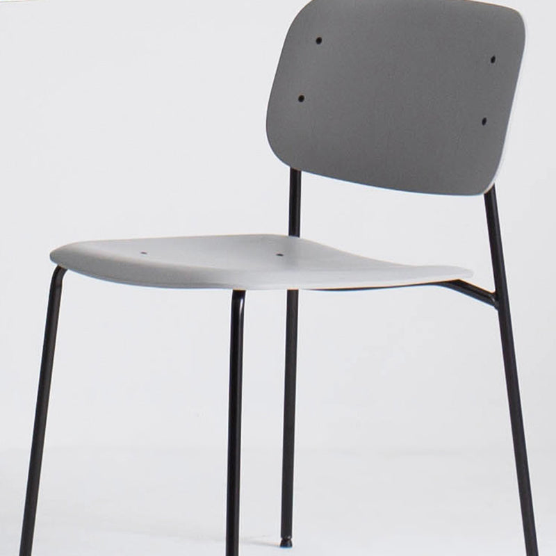 Industrial Style Metal Chair Dining Open Back Armless Chairs for Kitchen