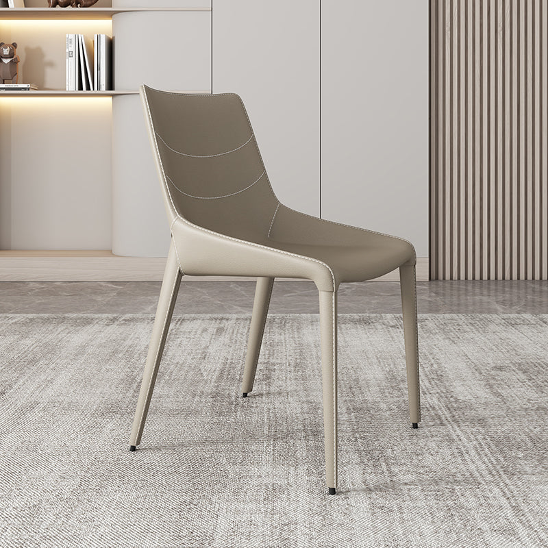 Contemporary Style Metal Chairs Dining Armless Chairs for Kitchen
