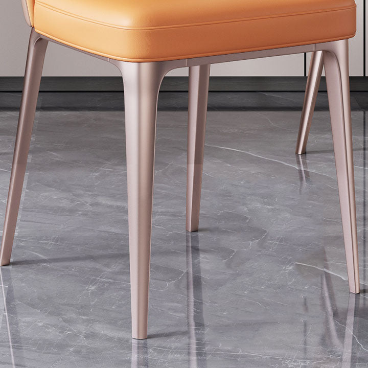 Nordic Glam Style Metal Chairs Dining Armless Chair for Kitchen
