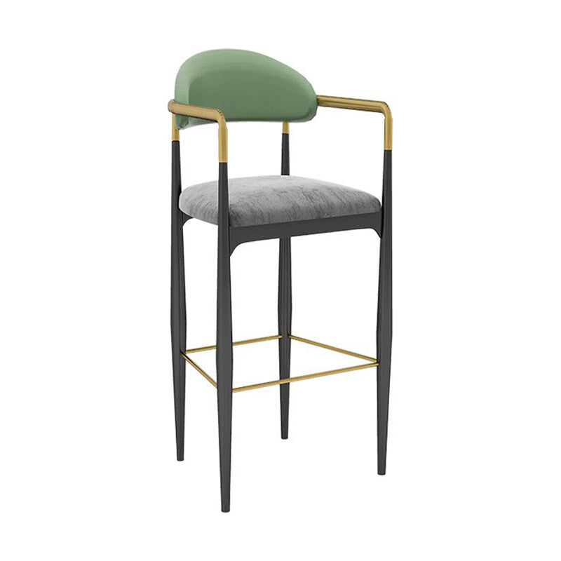 Scandinavian Home Velvet Counter Stool Matte Finish Footrest Stool