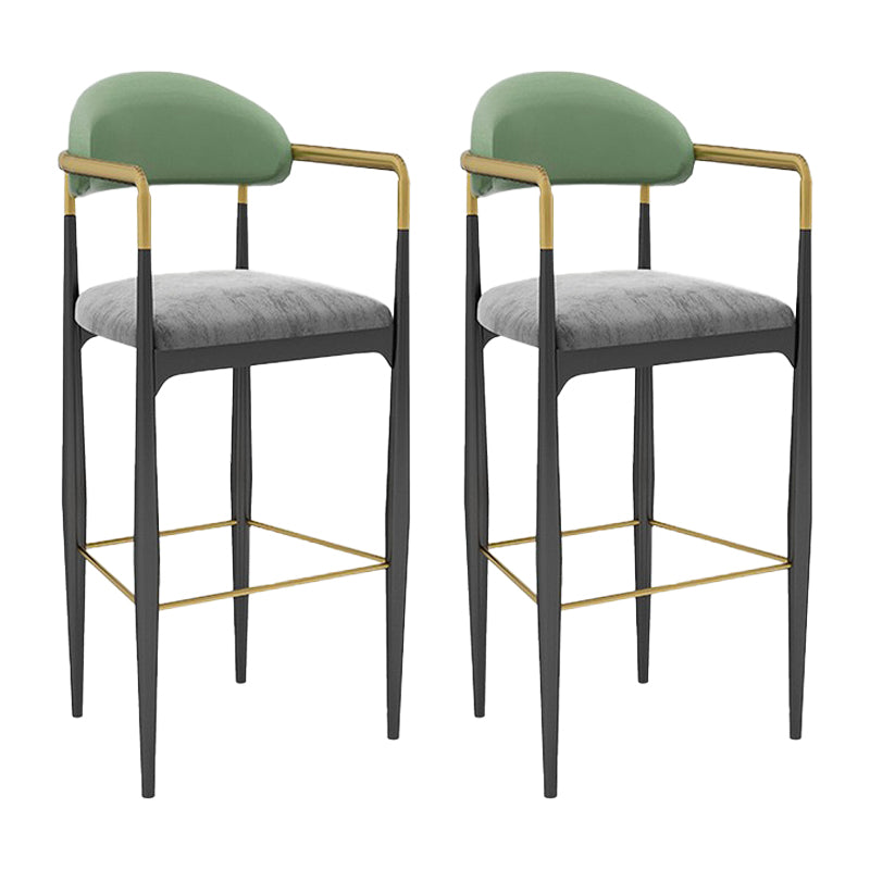 Scandinavian Home Velvet Counter Stool Matte Finish Footrest Stool