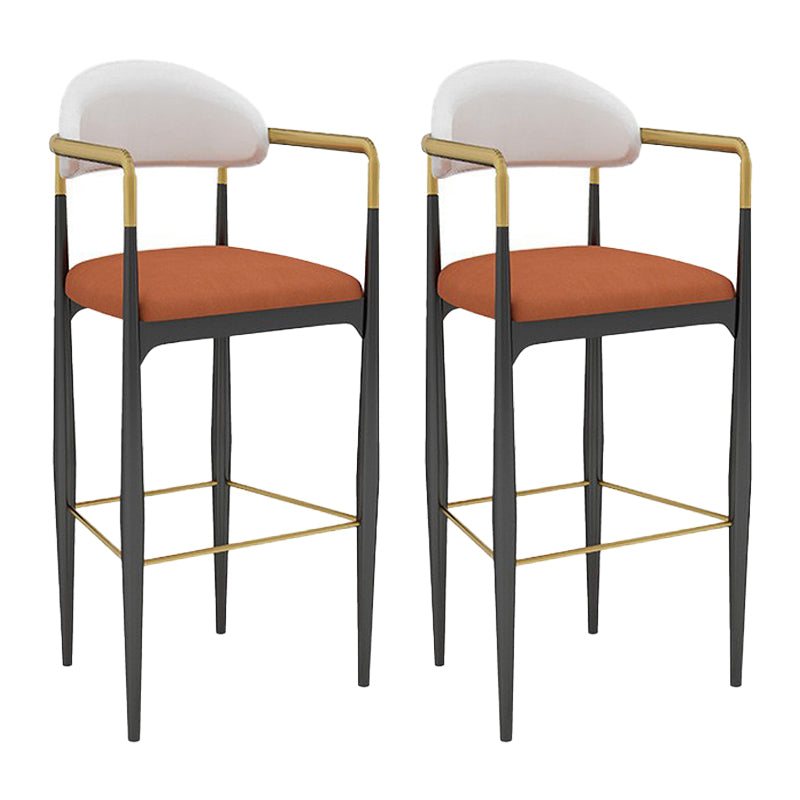 Scandinavian Home Velvet Counter Stool Matte Finish Footrest Stool