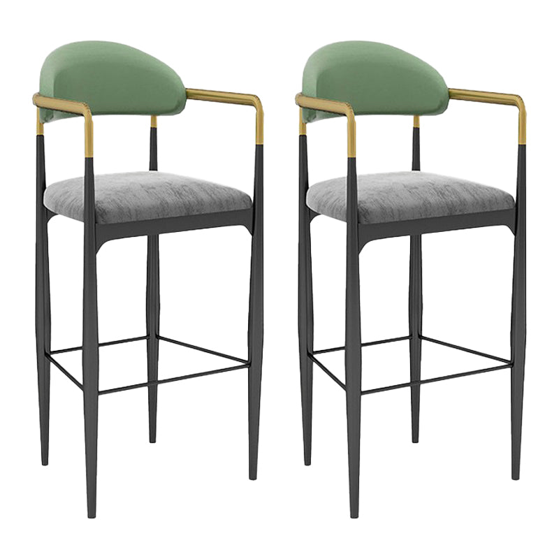 Scandinavian Home Velvet Counter Stool Matte Finish Footrest Stool