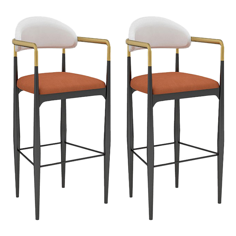 Scandinavian Home Velvet Counter Stool Matte Finish Footrest Stool