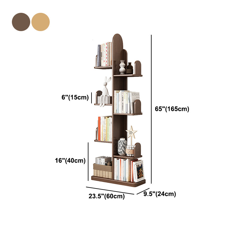 Modern Style Open Bookshelf Solid Wood Shelf Bookcase for Home