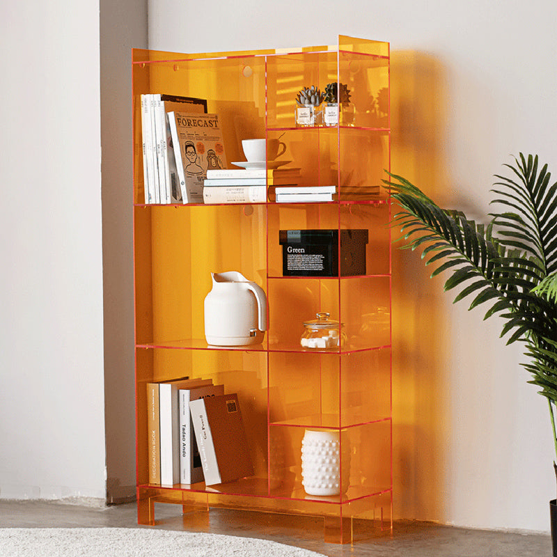 Glam Style Acrylic Standard Bookcase Vertical Bookshelf,47.2" H x 9.8" W