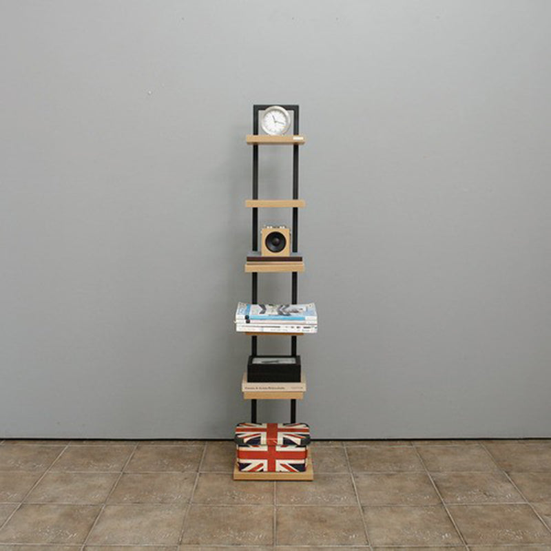 Modern Style Wooden Bookshelf Vertical Shelf Bookcase for Home