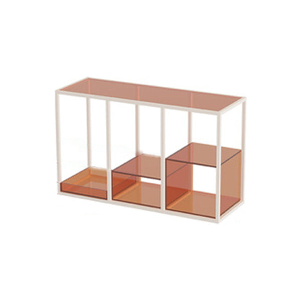 Scandinavian Open Etagere Bookshelf with Iron Frame Acrylic Bookcase