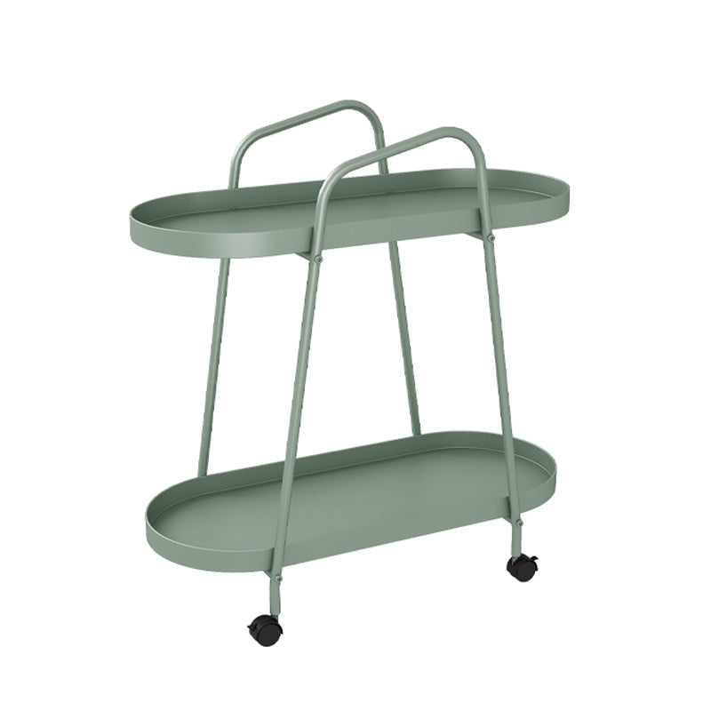 Iron Movable Bookshelf Double Layer Floor Bookcase with Pulley