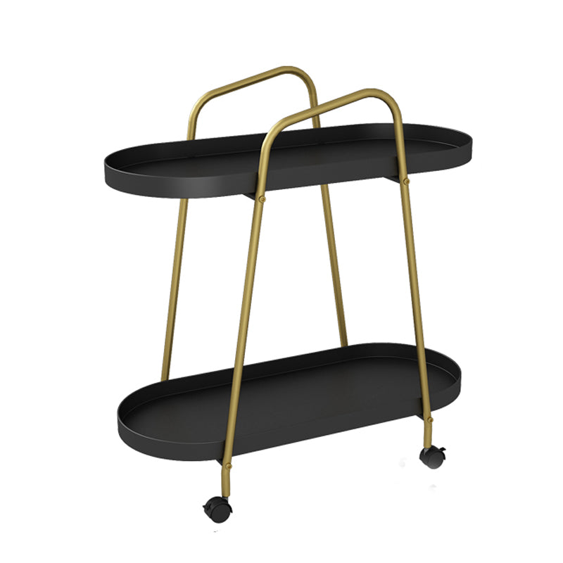 Iron Movable Bookshelf Double Layer Floor Bookcase with Pulley