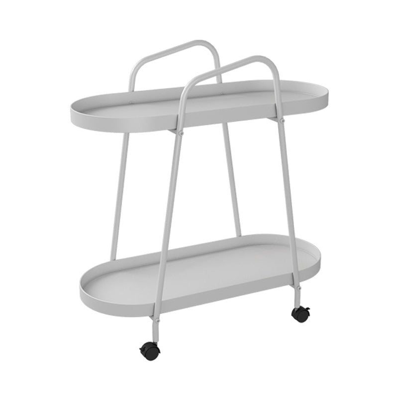 Iron Movable Bookshelf Double Layer Floor Bookcase with Pulley