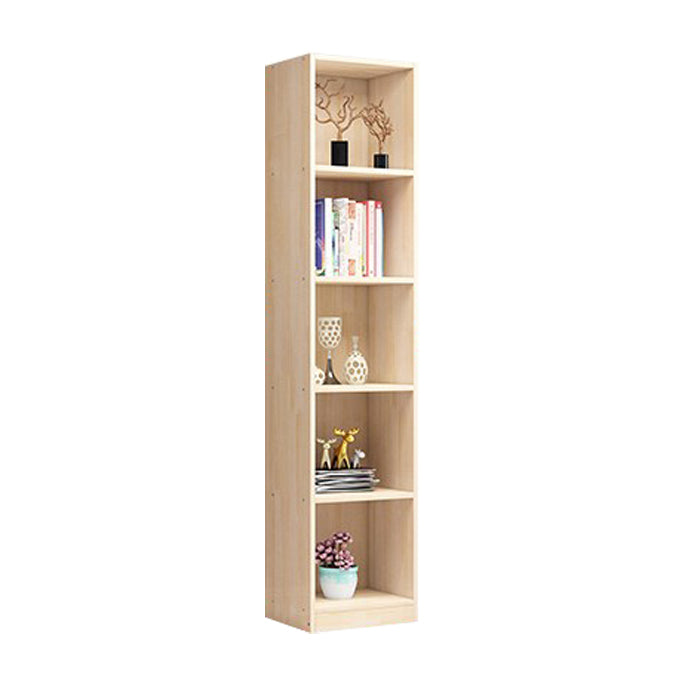 Scandinavian Pine Wood Standard Bookshelf Closed Back Vertical Bookshelf