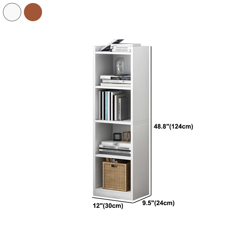 Wood Bookshelf Scandinavian Style Bookcase for Home Office and Study Room