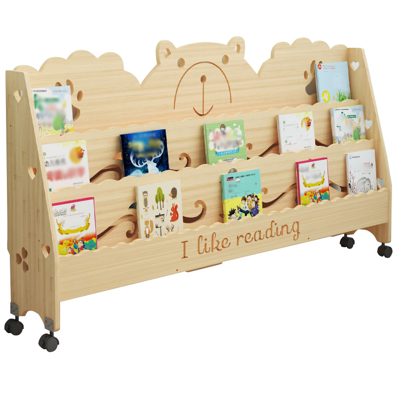 Ladder Closed Back Bookshelf Solid and Manufactured Wood Bookshelf for Home