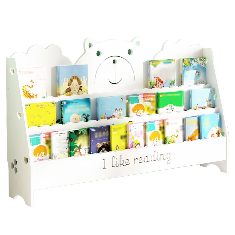 Ladder Closed Back Bookshelf Solid and Manufactured Wood Bookshelf for Home