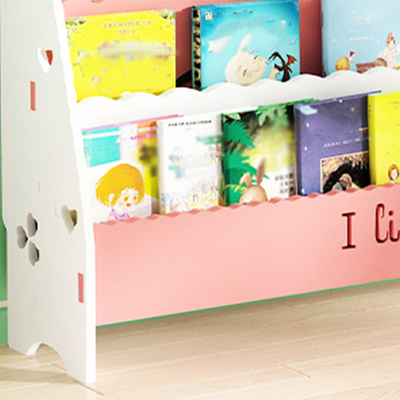 Ladder Closed Back Bookshelf Solid and Manufactured Wood Bookshelf for Home