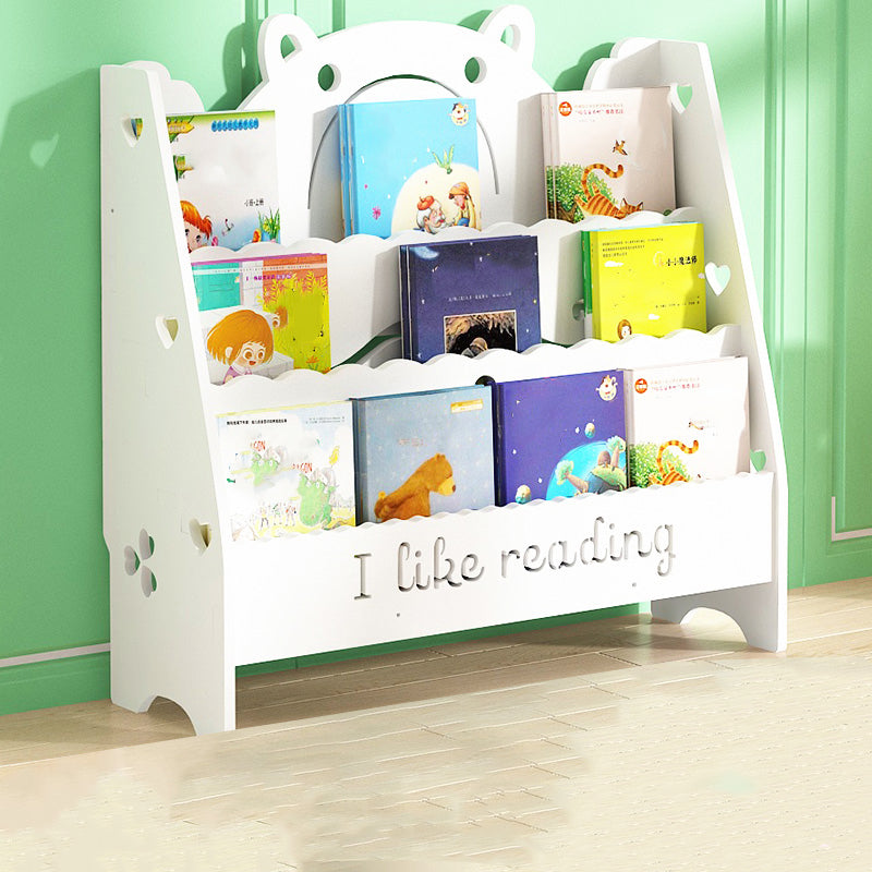 Ladder Closed Back Bookshelf Solid and Manufactured Wood Bookshelf for Home