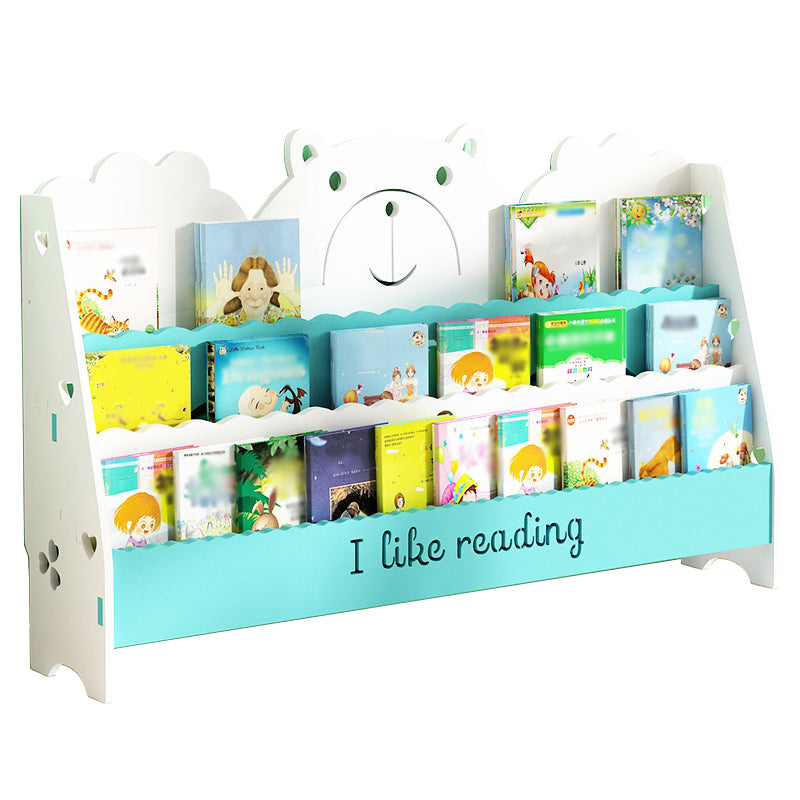 Ladder Closed Back Bookshelf Solid and Manufactured Wood Bookshelf for Home