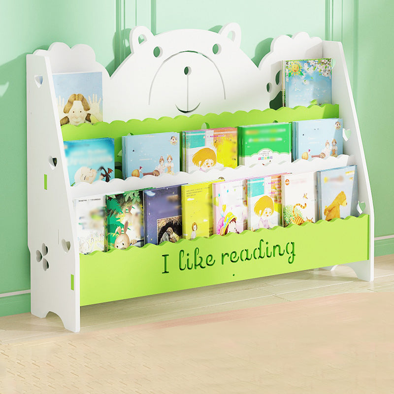 Ladder Closed Back Bookshelf Solid and Manufactured Wood Bookshelf for Home