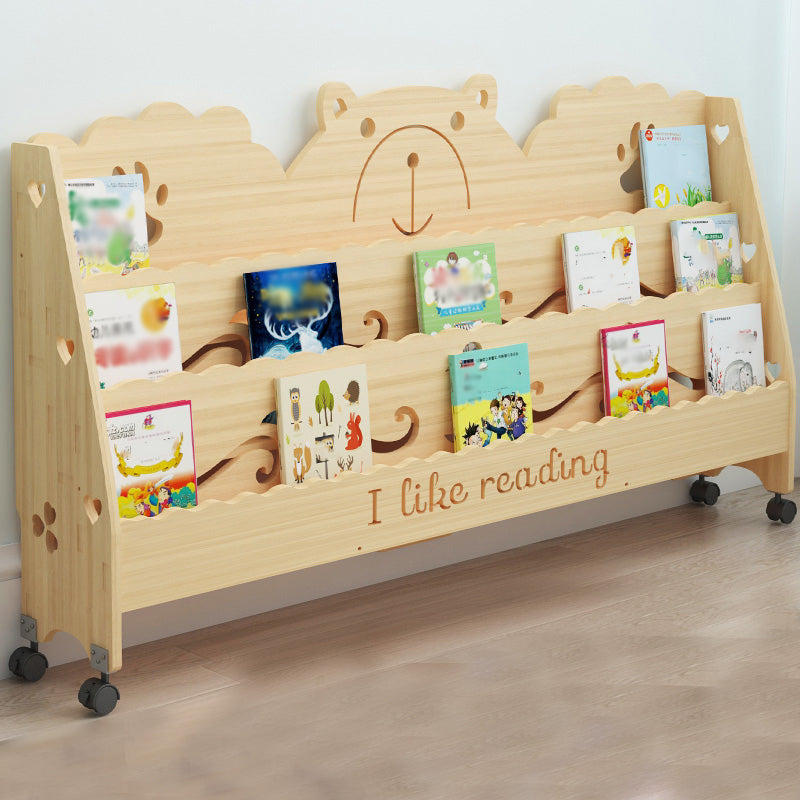 Ladder Closed Back Bookshelf Solid and Manufactured Wood Bookshelf for Home