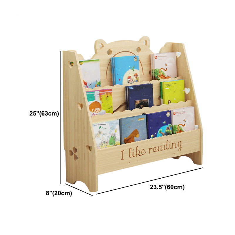 Ladder Closed Back Bookshelf Solid and Manufactured Wood Bookshelf for Home