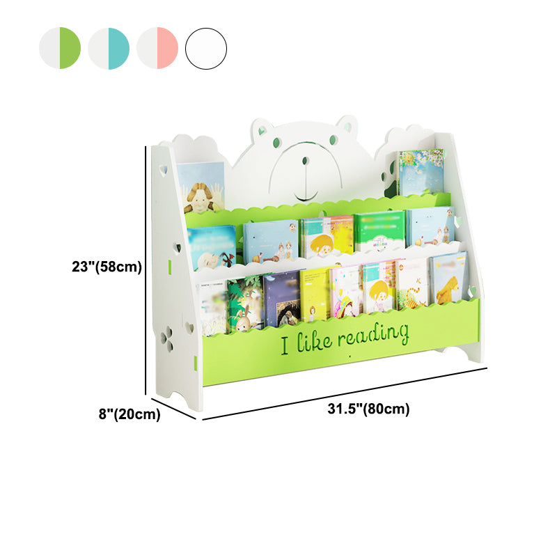 Ladder Closed Back Bookshelf Solid and Manufactured Wood Bookshelf for Home