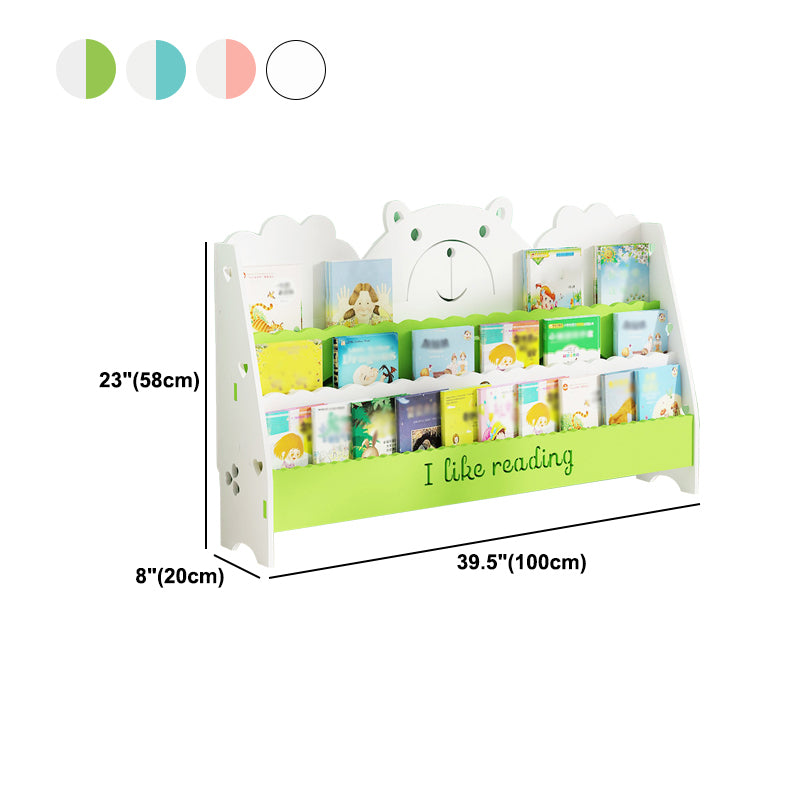 Ladder Closed Back Bookshelf Solid and Manufactured Wood Bookshelf for Home