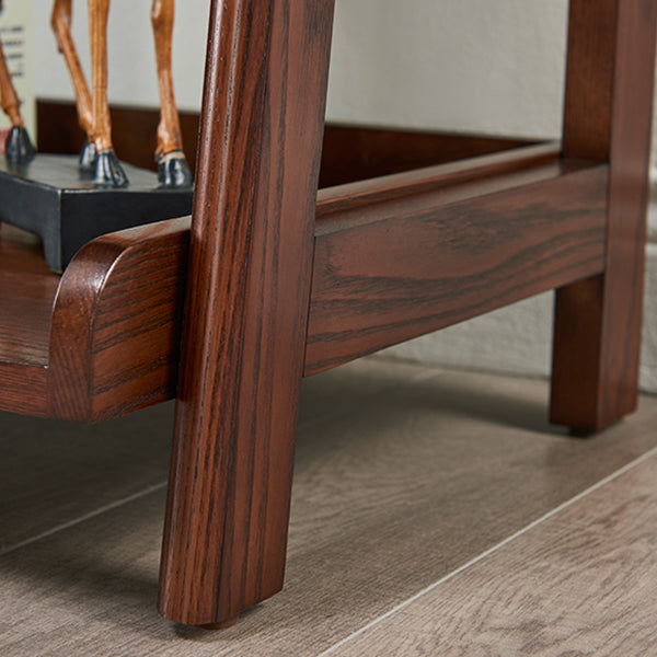 Scandinavian Ladder Bookshelf Vertical Open Ash Bookcase for Living Room