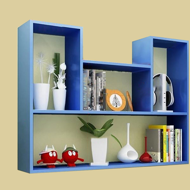 Wall Mounted Bookshelf Scandinavian Style Bookcase for Study Room and Office