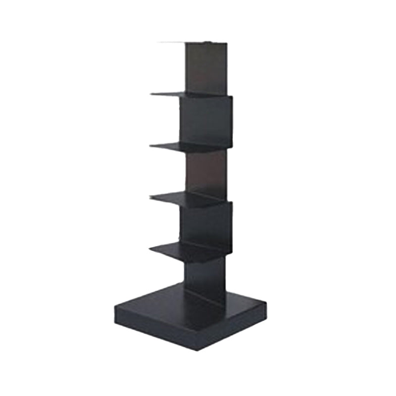 Glam Vertical Corner Bookshelf Iron Closed Back Bookcase for Home