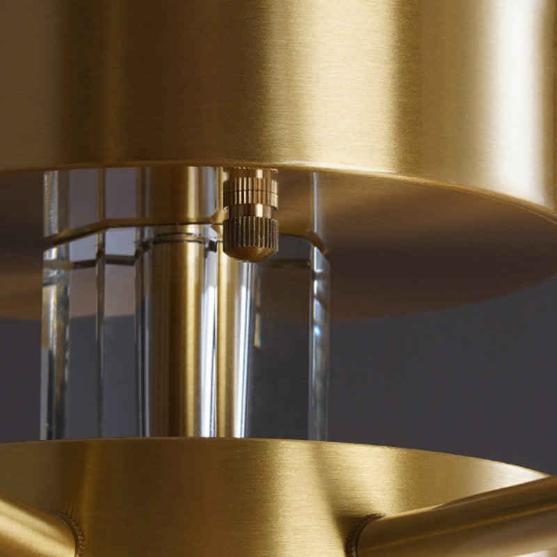 Contemporary Tapered Flush Light Fixture Crystal Flush Mount Ceiling Fixture in Gold