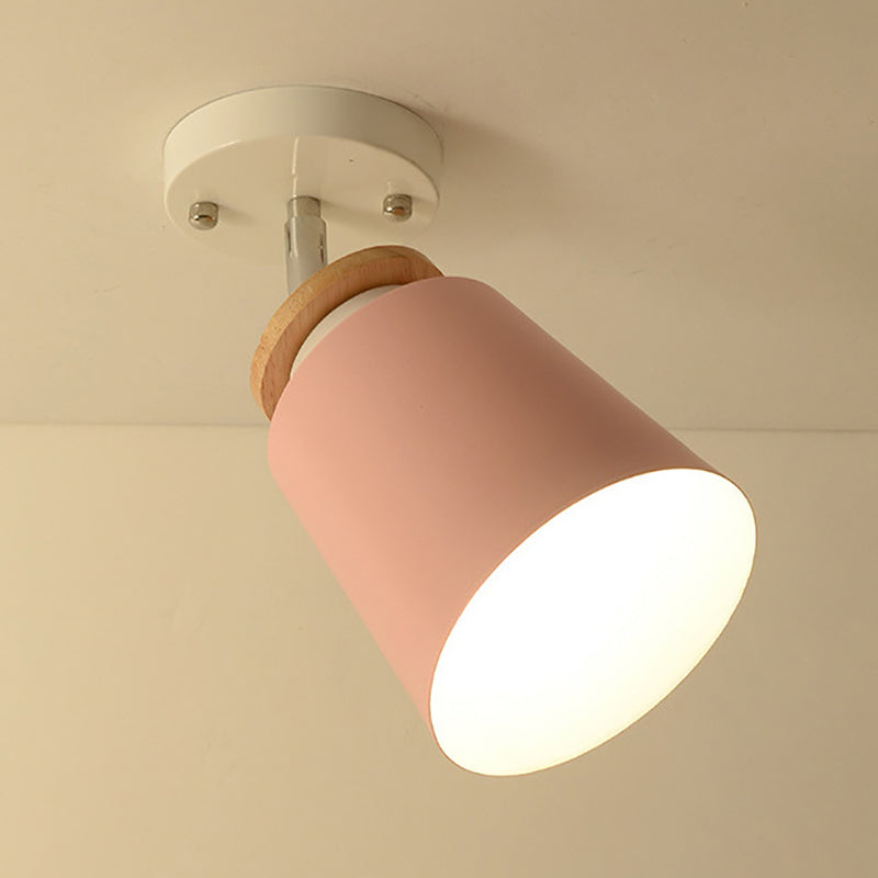 Metal Conical Ceiling Mounted Fixture Nordic Style Close to Ceiling Fixture