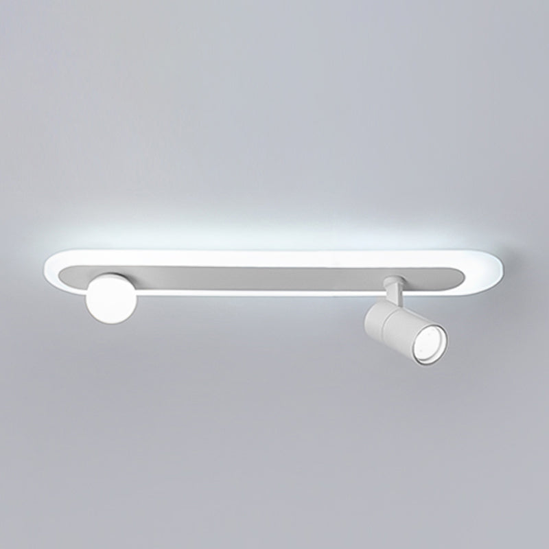 Modern Style Geometry Ceiling Fixtures Metal Ceiling Mounted Lights in White