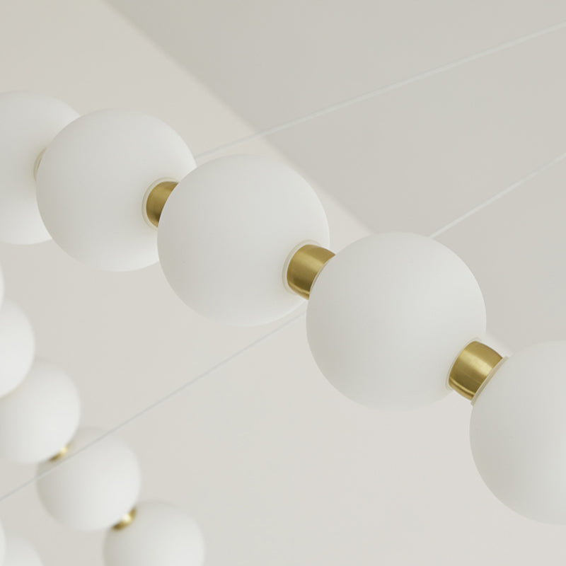 Modern Style Spherical Shape Island Lights Glass 8 Light Island Lighting in Gold