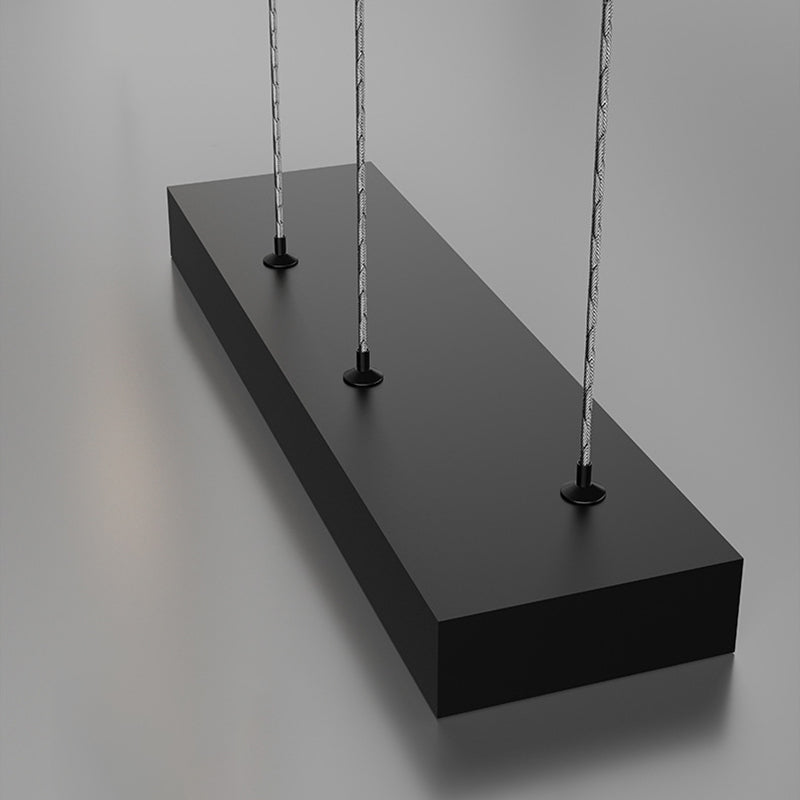 Crystal Linear Island Lamp Simplicity LED Suspension Light for Dining Room