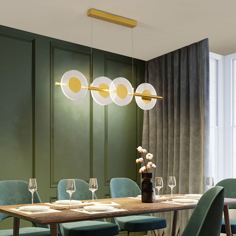 Postmodern Circles LED Island Light Acrylic Dining Room Pendant Light Fixture