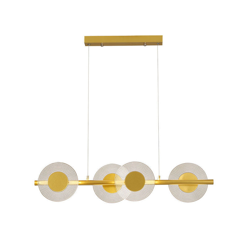 Postmodern Circles LED Island Light Acrylic Dining Room Pendant Light Fixture