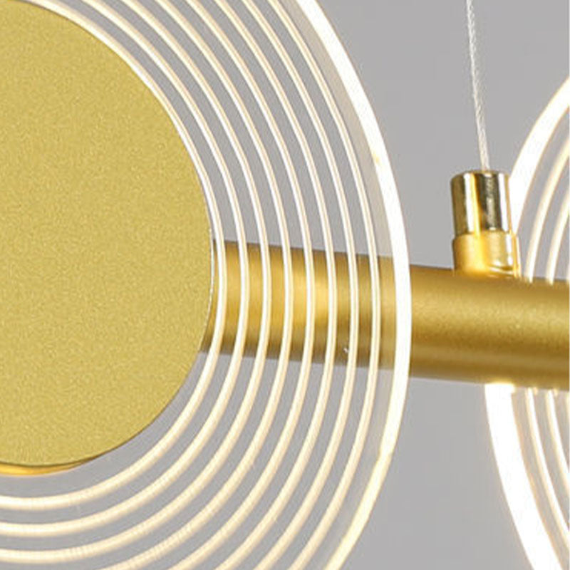 Postmodern Circles LED Island Light Acrylic Dining Room Pendant Light Fixture