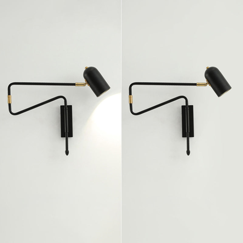 Single Light Bedside Wall Mount Light Adjustable Arm Reading Wall Lamp