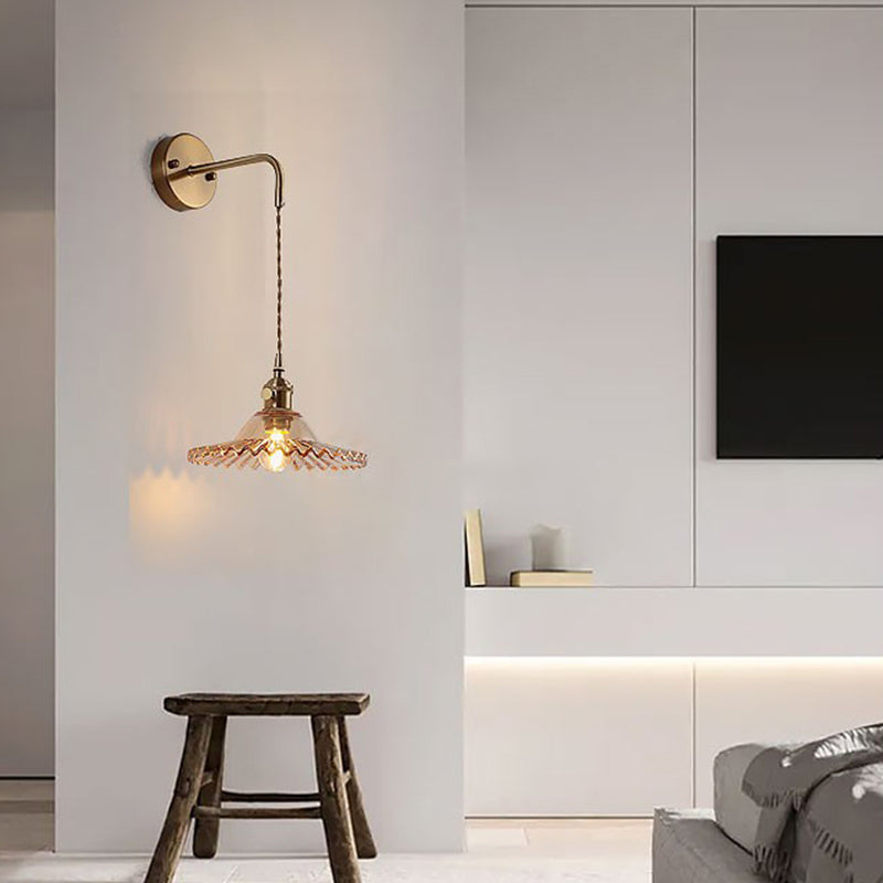 1 lumières murales géométriques légères idées d'éclairage mural en verre de style industriel