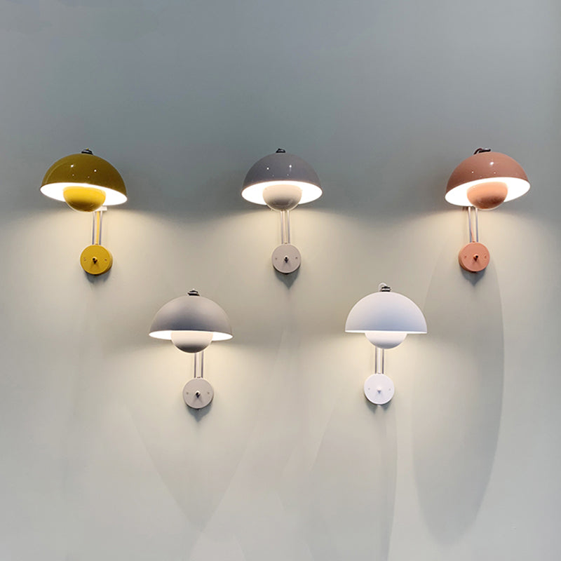Metal Round Shape Wall Mount Lighting Nordic Macaroon 1-Light Wall Mounted Light Fixture