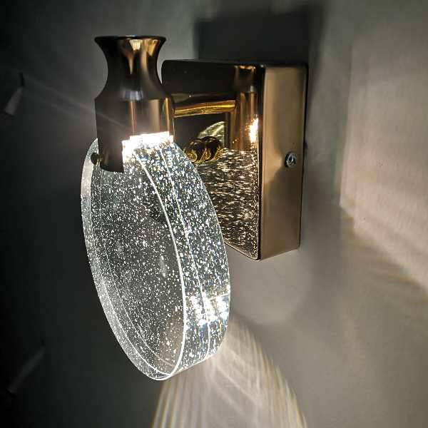 Lampade a parete rotonda in stile contemporaneo Crystal 1 illuminazione da parete