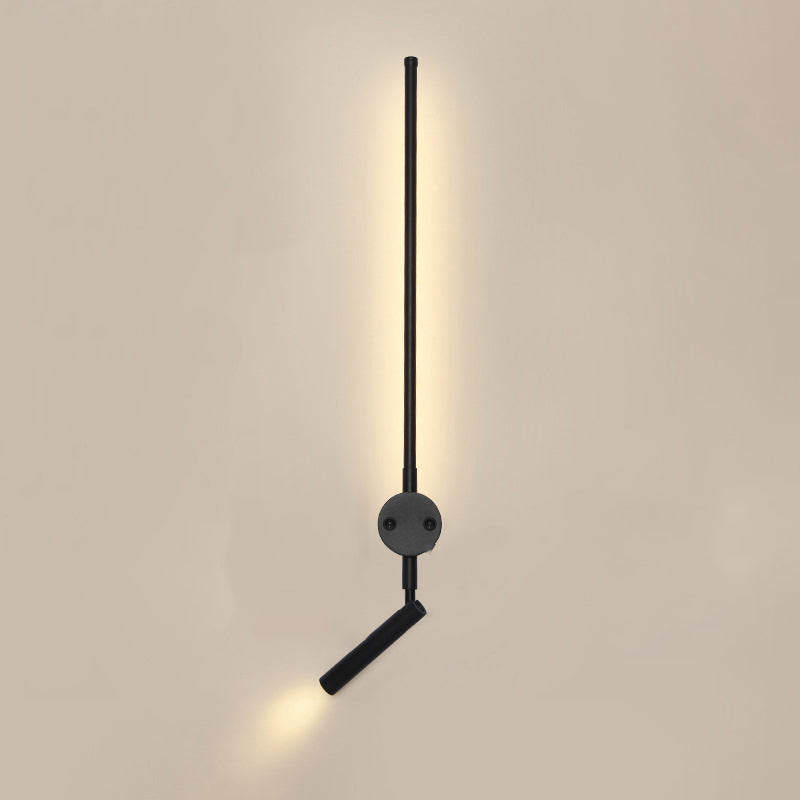 Stile moderno a forma lineare murale sconce metallo 1 luce da parete per camera da letto