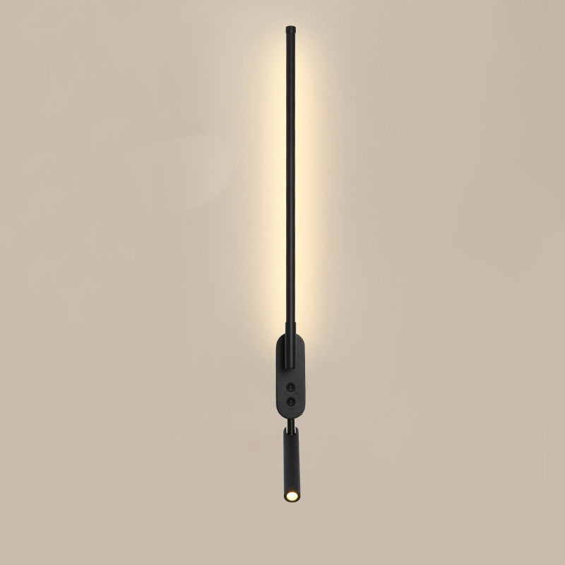 Stile moderno a forma lineare murale sconce metallo 1 luce da parete per camera da letto