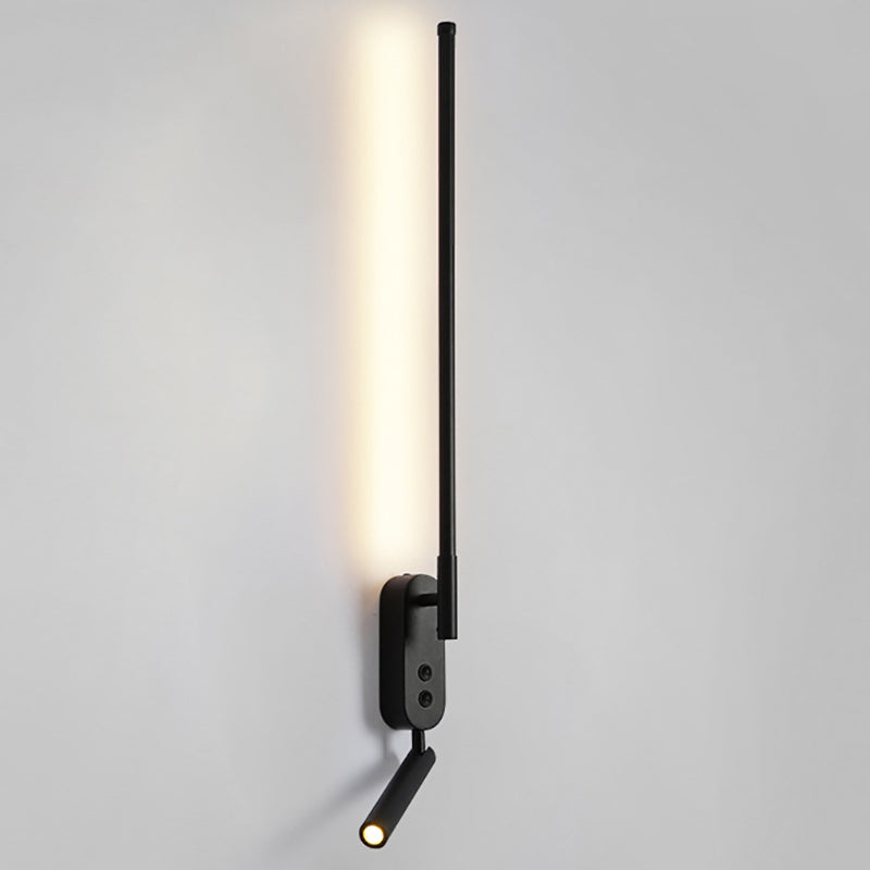 Stile moderno a forma lineare murale sconce metallo 1 luce da parete per camera da letto