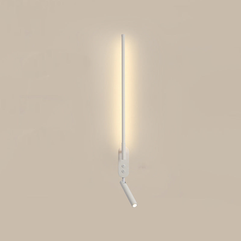 Stile moderno a forma lineare murale sconce metallo 1 luce da parete per camera da letto
